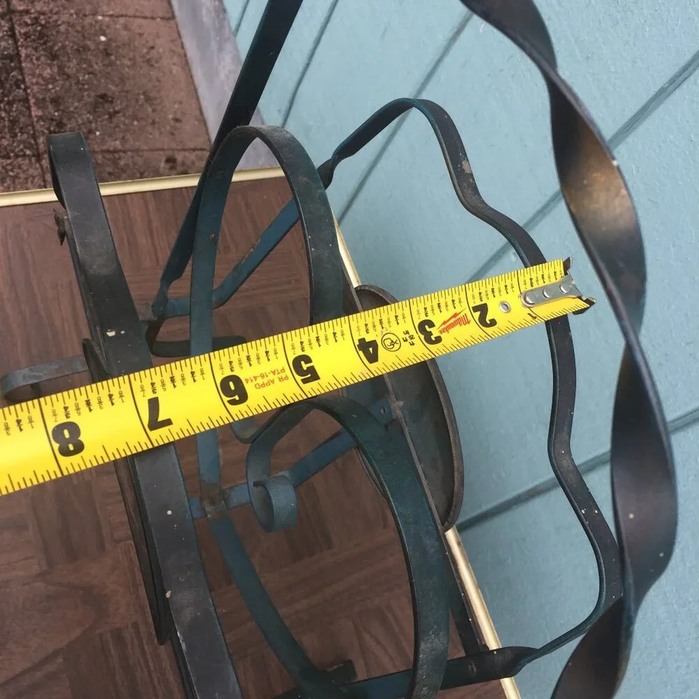 Vintage Wrought Iron Magazine Stand/Rack Heart Design 20" tall Shabby Chic Desig - Picture 6 of 8
